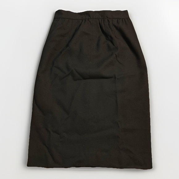 The Unbranded Brand Dresses & Skirts - Vintage 100% Wool Skirt Women's Size 8 Black Pencil Midi Knee Length Lined